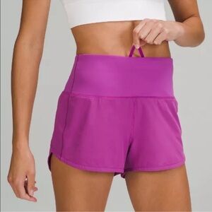 Lululemon Speed Up Lined Short in a Fuchsia megenta color  Size 6